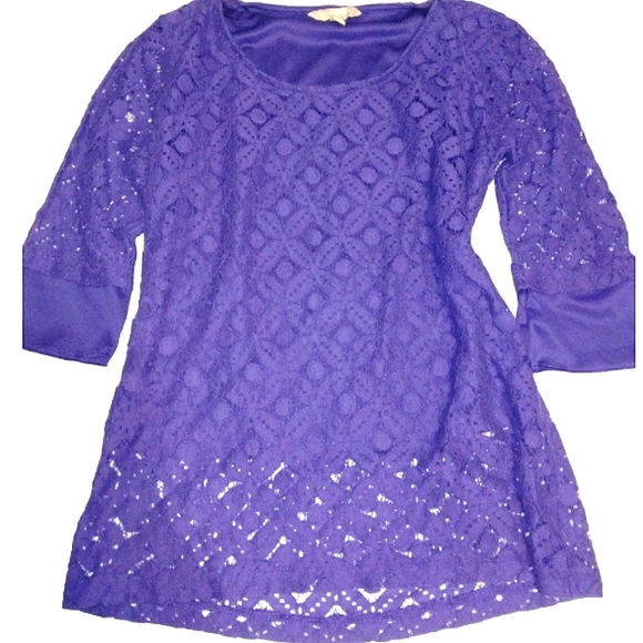 ☆Like New☆BANANA REPUBLIC☆Royal Purple lightweight Small Blouse☆ - Picture 7 of 12